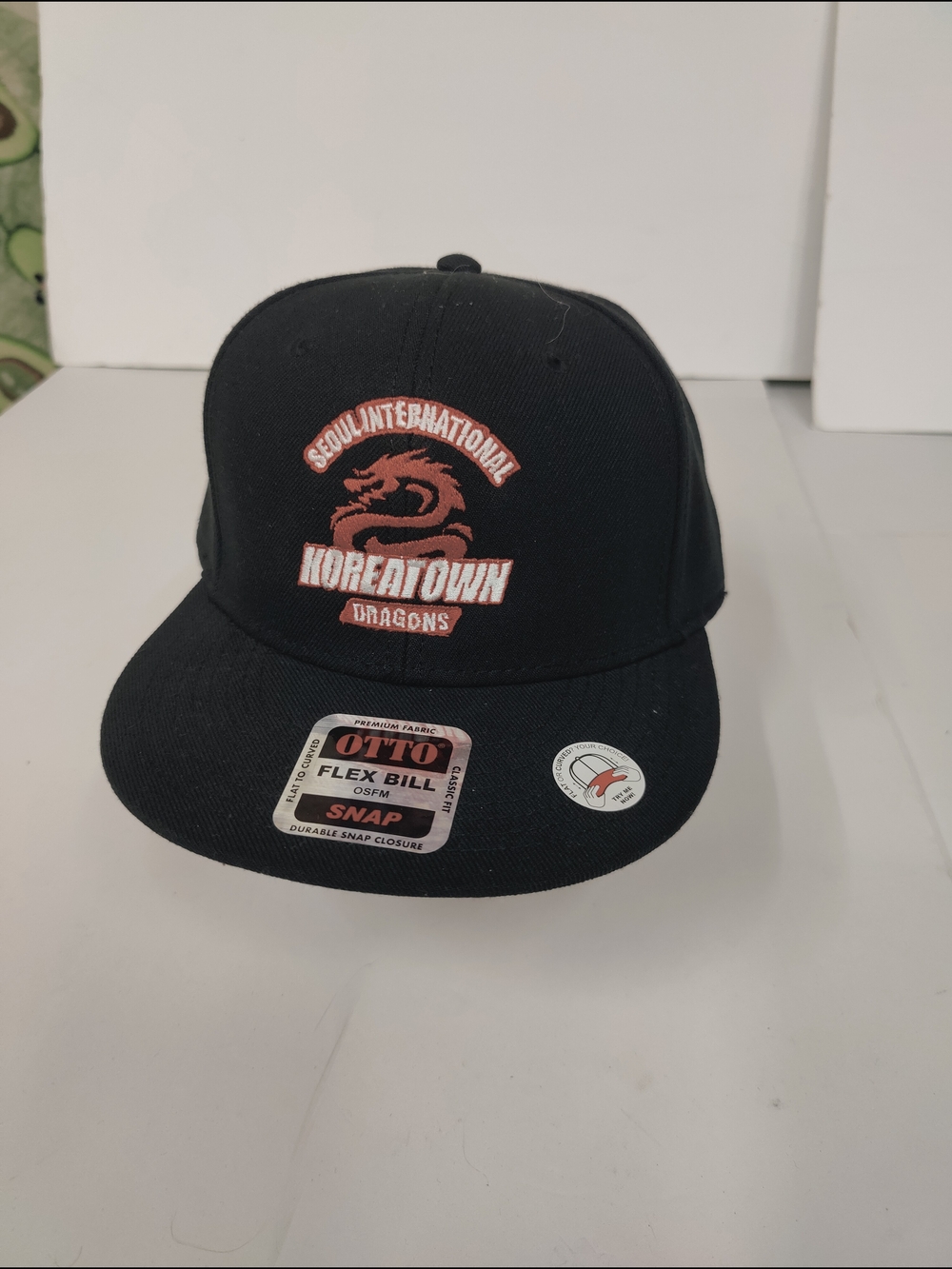 Seoul Korea Dragon International Baseball Cap Black Hat Unisex Otto Brand